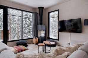 TV, fireplace - Villa Sving & Slope B by Aavalevi (Levi)