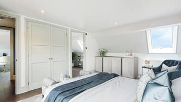 4 makuuhuonetta, yksilöllisesti sisustettu, yksilöllisesti kalustettu