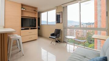 Apartamento estándar, vistas a la montaña | Zona de estar
