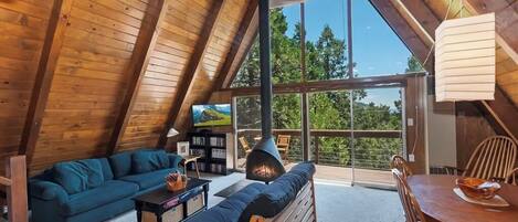 Téléviseur connecté, foyer, lecteur de DVD, livres