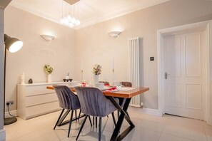 Dining - Victorian 2-Bed Apartment + Parking (Cheltenham)