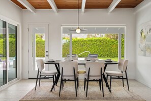 Dining - New Kitchen, Bathrooms, Furniture, Floors, Grill In Midcentury Modern Pool Home (Palm Springs)