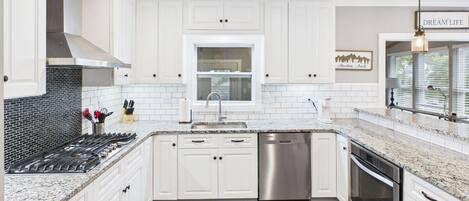 Microwave, oven, stovetop, dishwasher