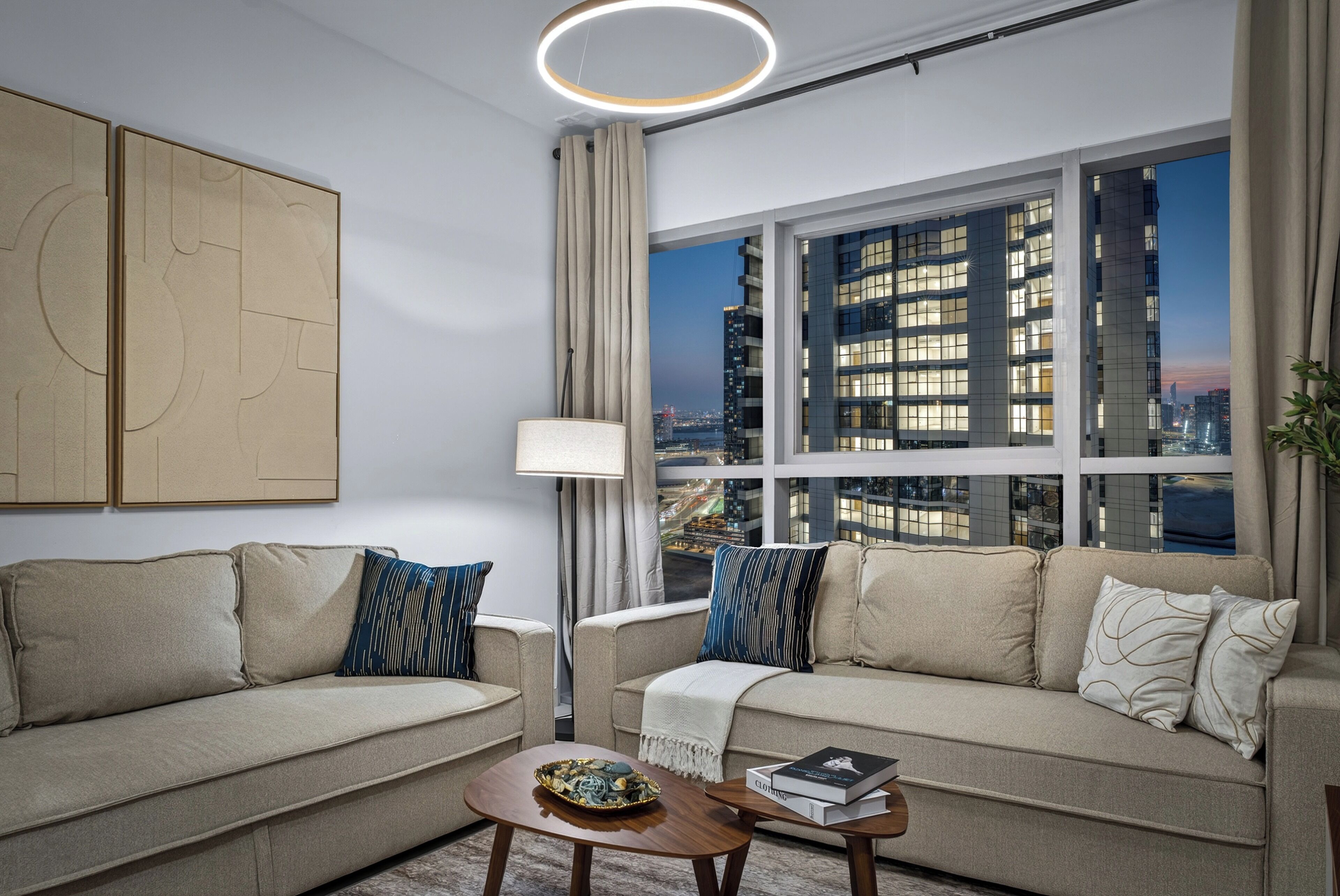 Deluxe-lejlighed - balkon - byudsigt | Opholdsområde