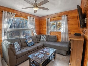 Télévision, cheminée