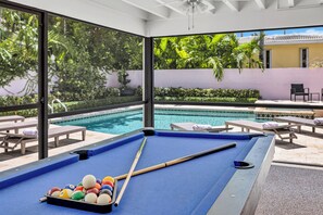 Outdoor pool, a heated pool - Stunning Tropical Getaway Steps To The Beach- Private Pool And Hot Tub (Hollywood)