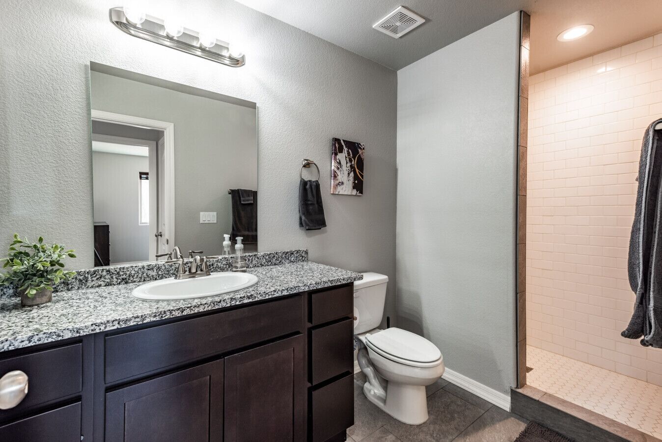 淋浴设施、吹风机、毛巾、卫生纸