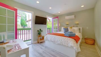 Acesso à internet, roupa de cama