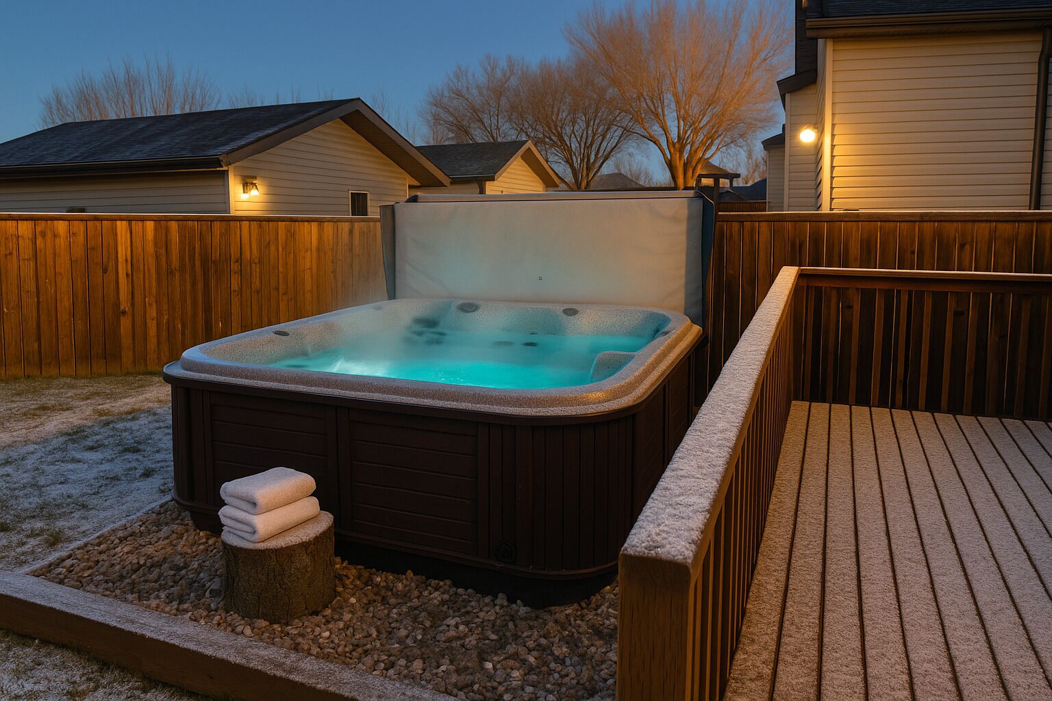 Outdoor spa tub