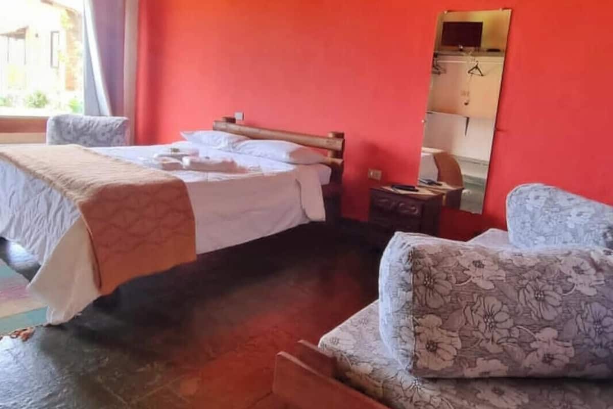 Kamar Double Premium, beranda, pemandangan gunung | Wi-Fi gratis dan seprai linen