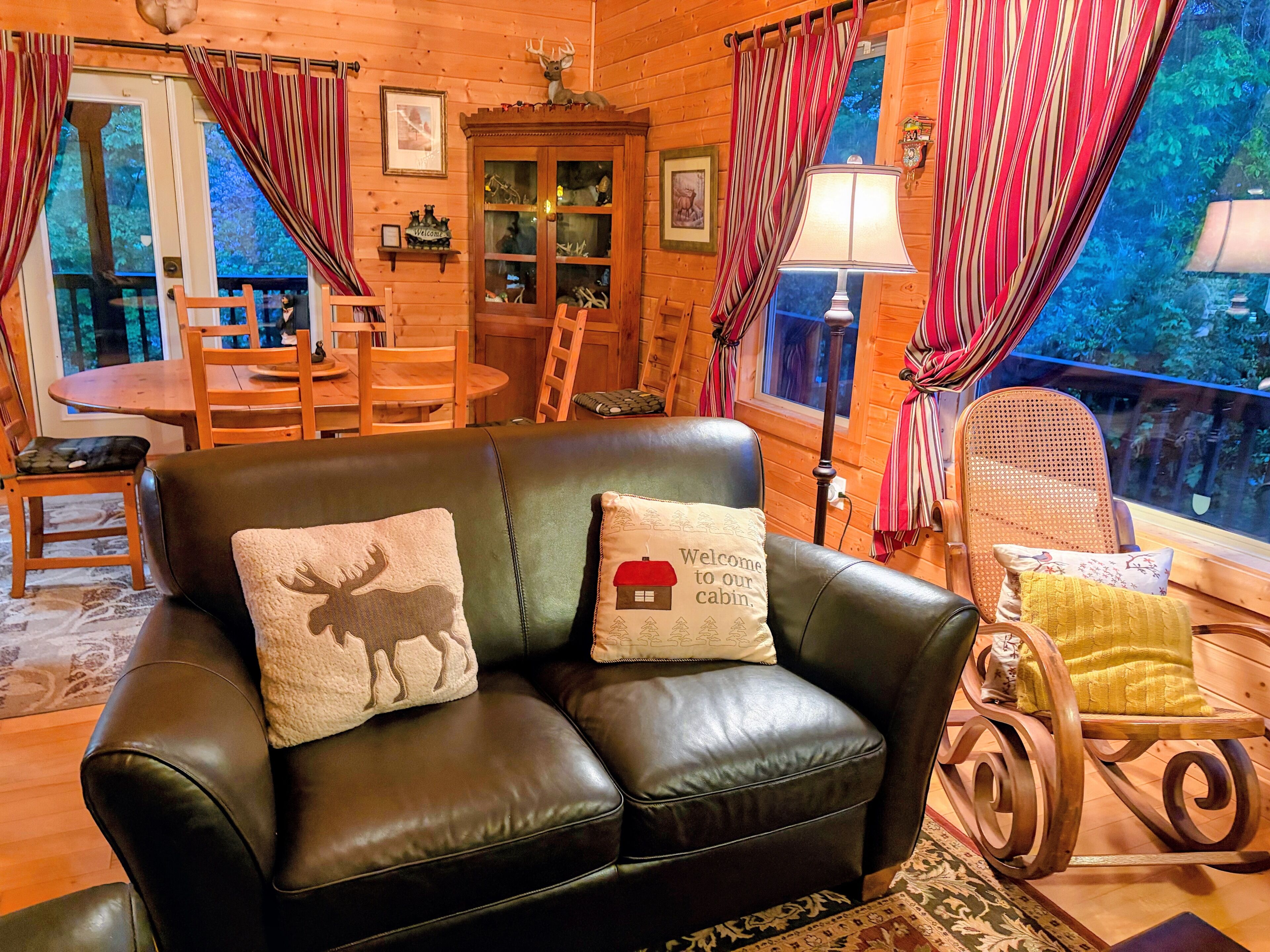 Smart TV, fireplace, DVD player, books