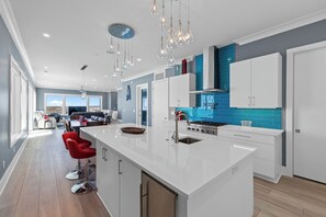 Fridge, microwave, oven, stovetop - Sea Forever-Oceanfront Home with Sweeping Views (Navarre)