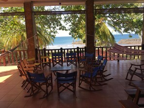 Property grounds -  Beach Front House in Tránsito Beach , 5-Bedrooms, AC ,with Beachfront  Pool. (El Tránsito)