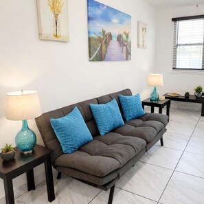 TV, offices - 1BR Beach Apartment • Steps to Bars and Dining (Hollywood)