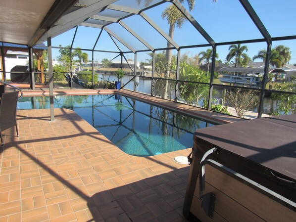 Outdoor pool, a heated pool