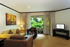 Appartement Familial, balcon, vue parc | Coin séjour