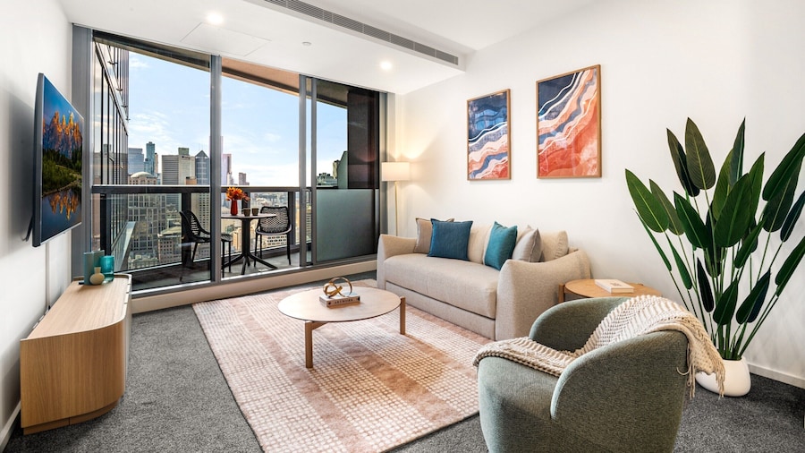 Modern City Views Escape With Gym Access