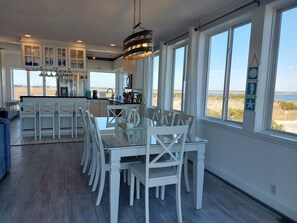 Dining - Point of View- Beachfront, dog-friendly 4-BR townhome with unbeatable views (North Topsail Beach)
