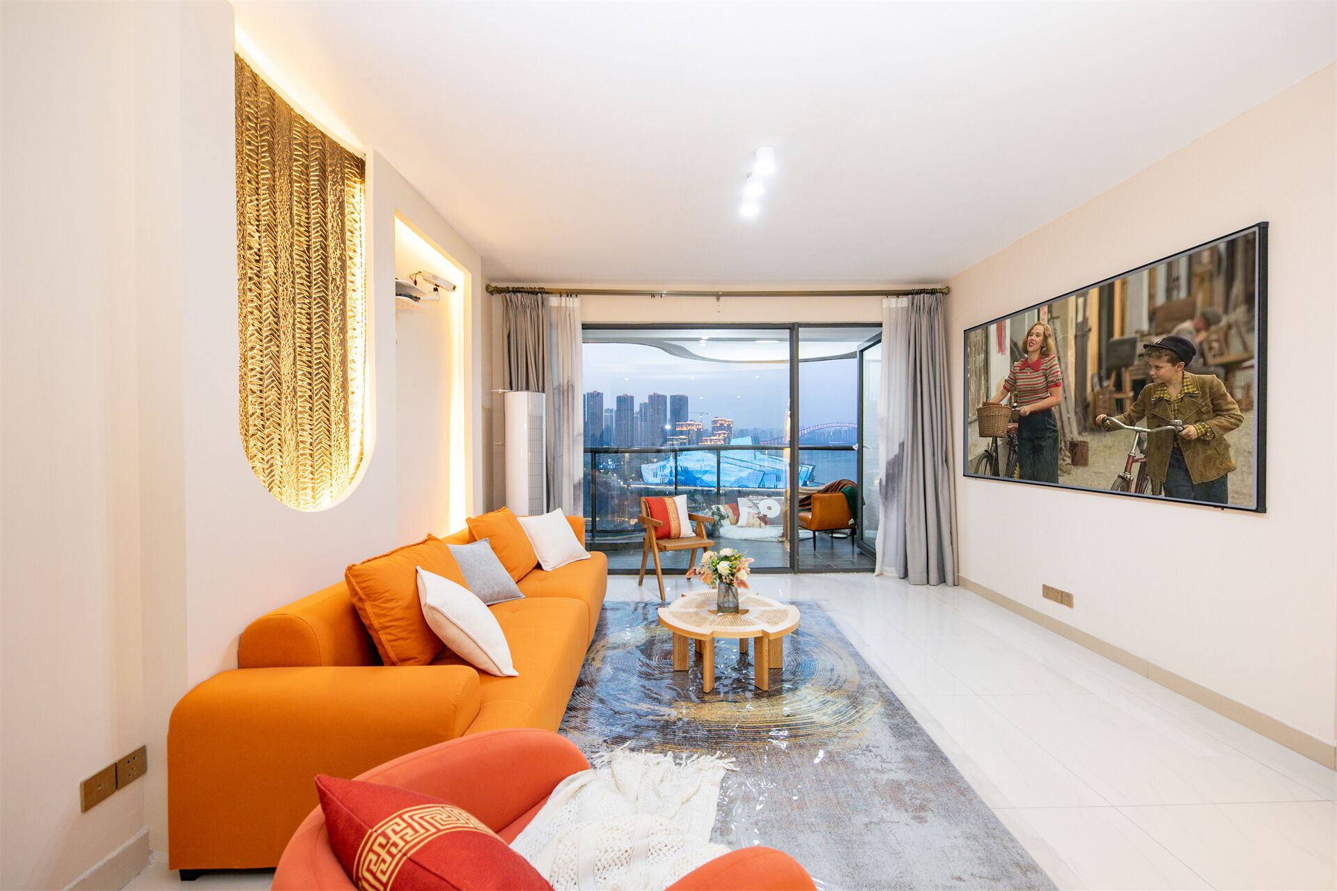 Elite Suite, Multiple Beds, Ocean View | Living area