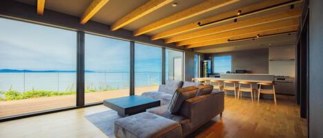 ヴィラ バルコニー オーシャンビュー | リビング エリア