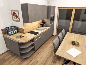 Microwave, oven, dishwasher - Nice apartment for 4 people with WIFI, TV, balcony and pets allowed (Kappl)