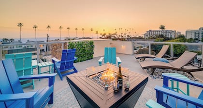 Oceanview Rooftop - 1 Block to Beach, Luxe 3BR