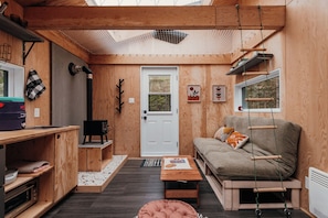 Classic-Chalet, Gartenblick (Refuge Astral) | Wohnbereich | Kamin