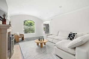 Televisión, chimenea