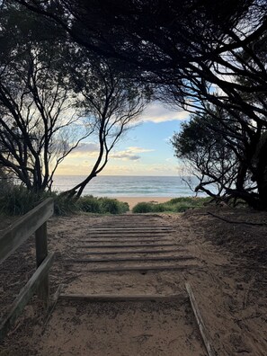 Perto da praia, toalhas de praia 