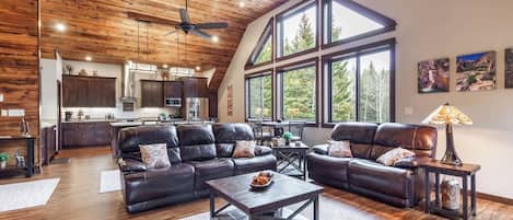 TV, fireplace, DVD player, ping pong