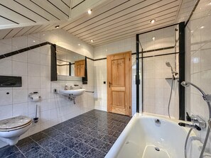 Shower, hair dryer - Spacious apartment in Riedenburg with balcony (Riedenburg)