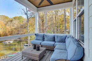 Terrace/patio - Unplugged Getaway on Lake Secession! Home w/ Dock (Abbeville)