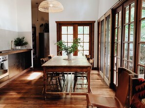 Dining - Nest~ Margaret River. Beautiful Rustic Shack on Acerage, close to Beach & Forest (Burnside)