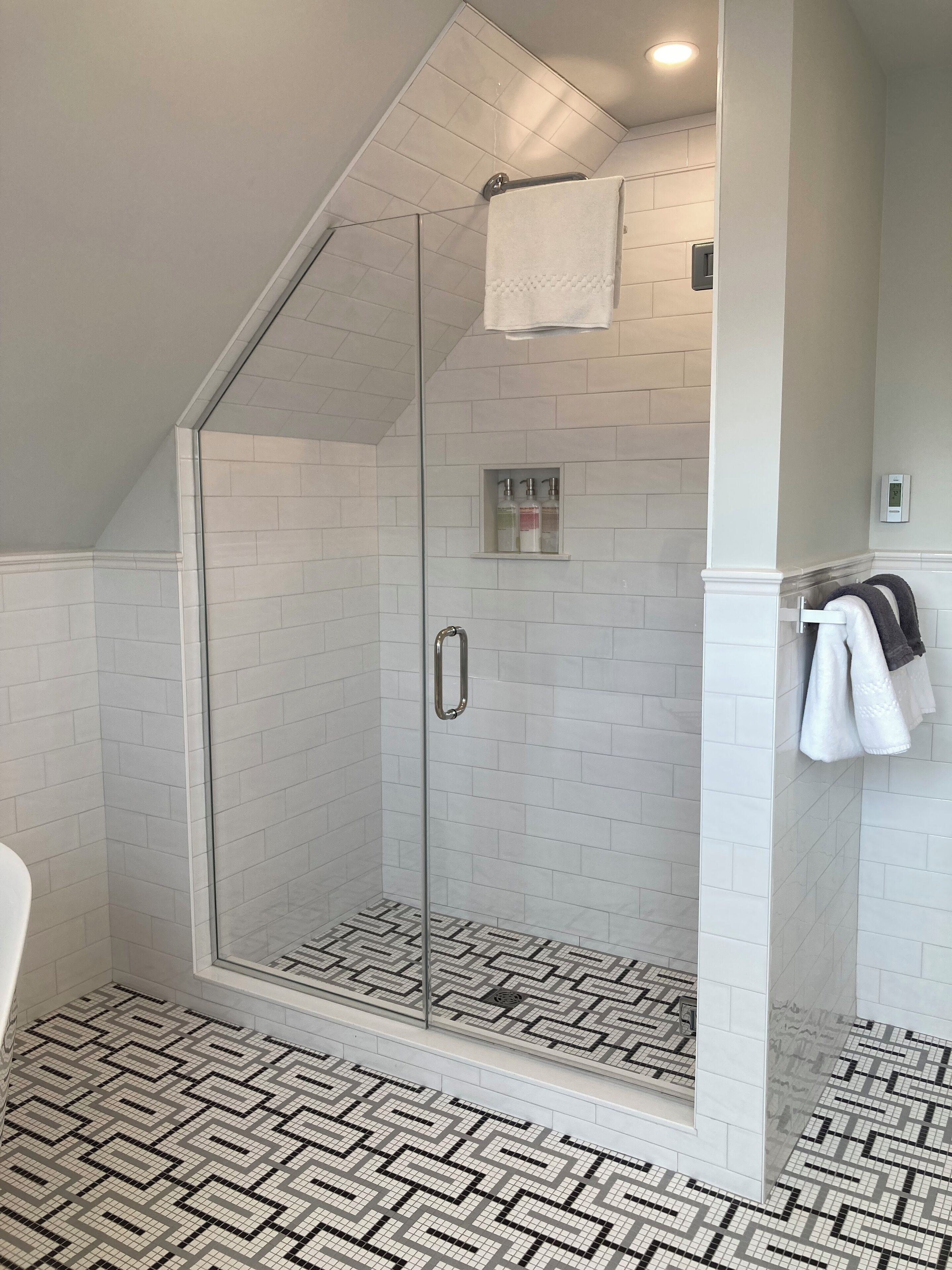 Hair dryer, towels