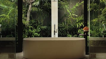 One Bedroom Pool Villa - Special Opening Promotion | Bathroom | Separate tub and shower, free toiletries, hair dryer, slippers