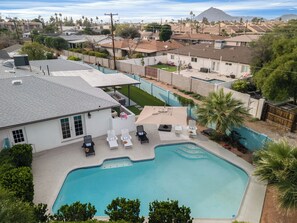 Pool - Bright Scottsdale Home w/ Pool, Air Hockey, String Lights & Spacious Backyard (Scottsdale)
