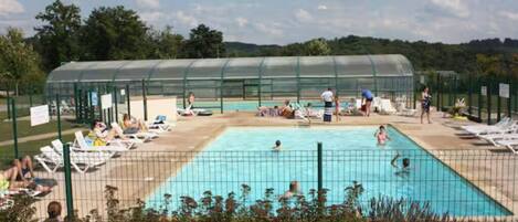 A heated pool