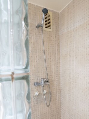 Douche, serviettes fournies