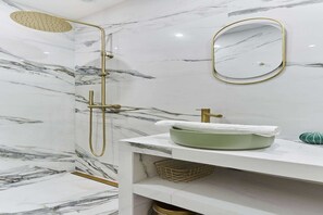 Shower, hair dryer