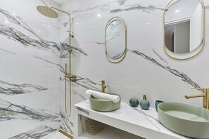 Shower, hair dryer