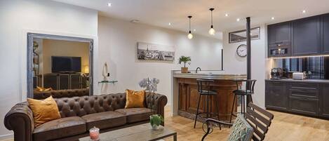 Smart-tv en een kantoor