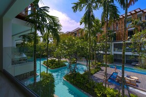 Appartamento, 2 camere da letto, balcone, vista piscina | Piscina all'aperto