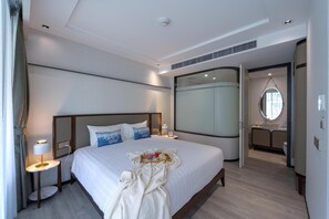 Appartamento, 2 camere da letto, balcone, vista piscina | Tende oscuranti, Wi-Fi gratuito