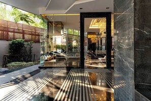 Condo, 1 Bedroom, Accessible, Balcony | Interior - Free Airport Pick Up Rooftop Pool Gym Near BTS Emquartier Shopping City Center (Bangkok)