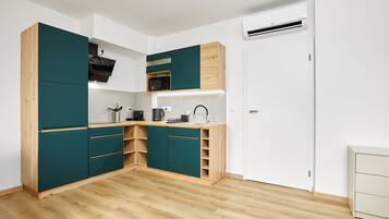 Superior Apartment, 1 Bedroom, City View | Private kitchen