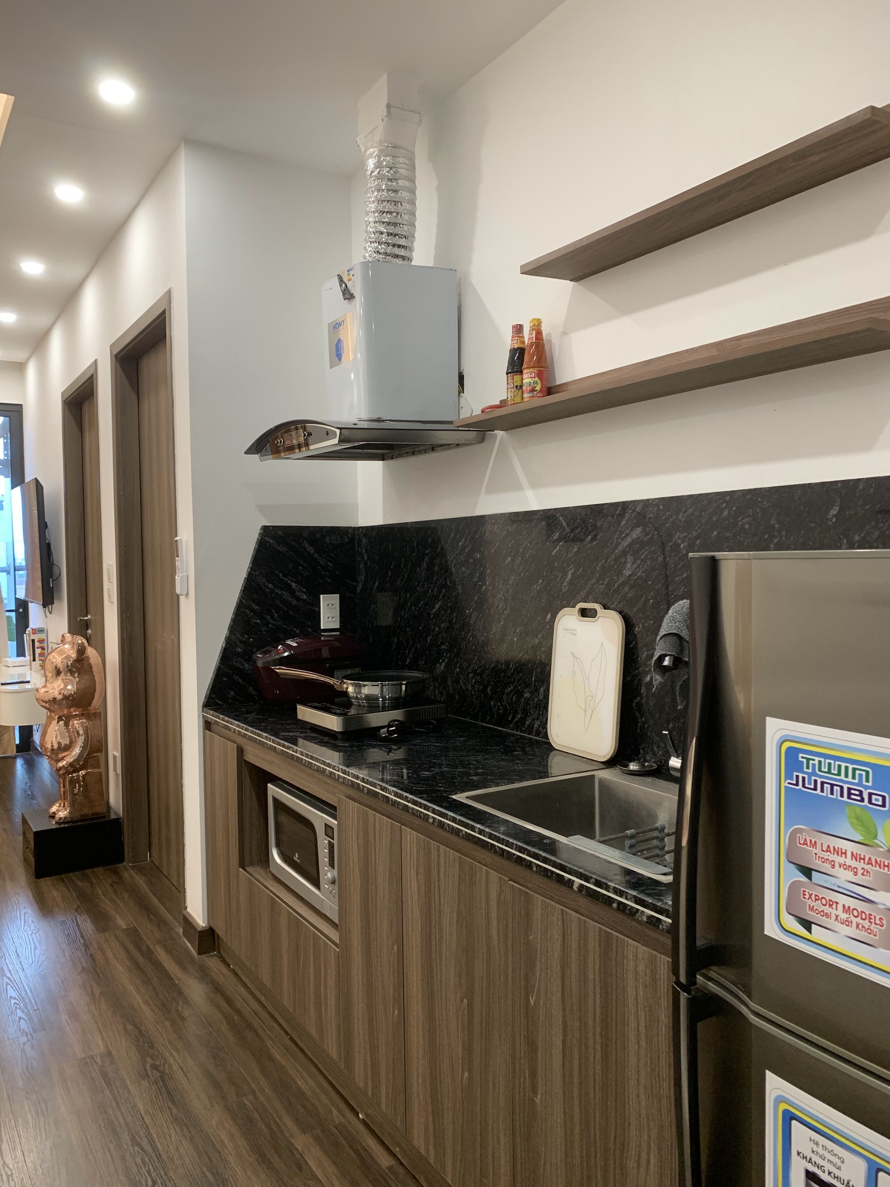 Apartment, Kitchenette, City View | Private kitchen