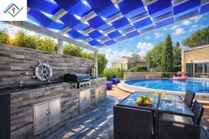 Outdoor dining - Villa Irene | NEW Luxury Villa with Private Pool, Jacuzzi & Sea View (Chioma)