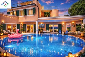 Outdoor pool - Villa Irene | NEW Luxury Villa with Private Pool, Jacuzzi & Sea View (Chioma)