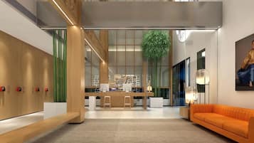 Área de estar no saguão