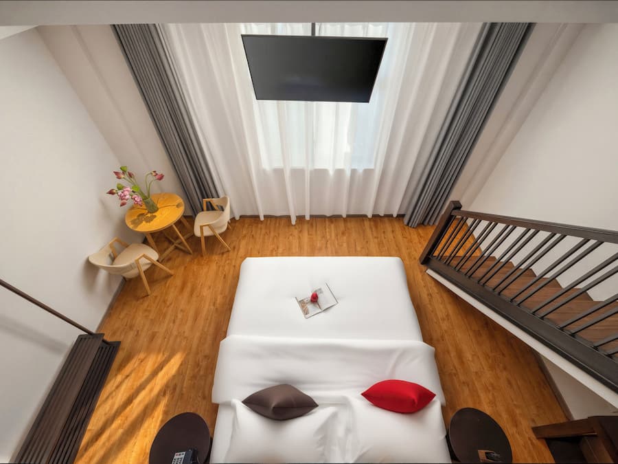 Basic Quadruple Room | Down comforters, desk, laptop workspace, blackout drapes